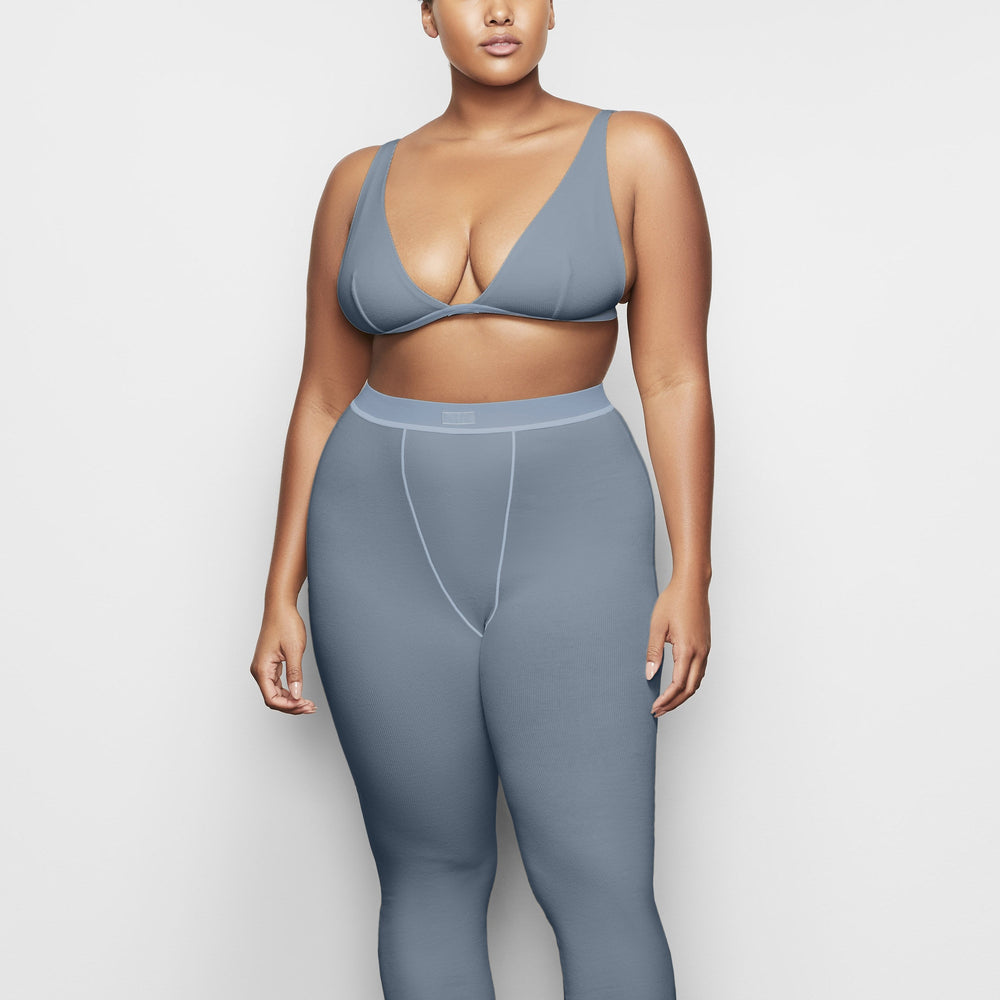 Skims COTTON RIB Leggings Blauw | UEQ-217965