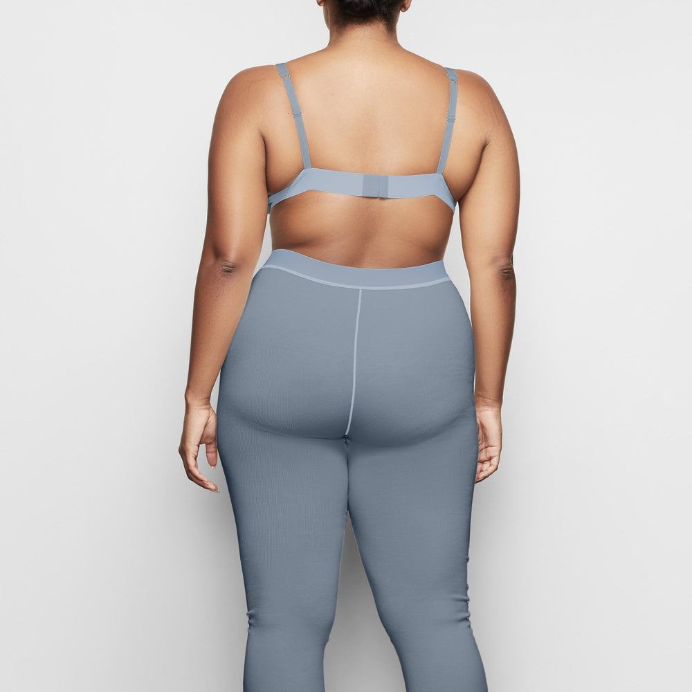 Skims COTTON RIB Leggings Blauw | UEQ-217965