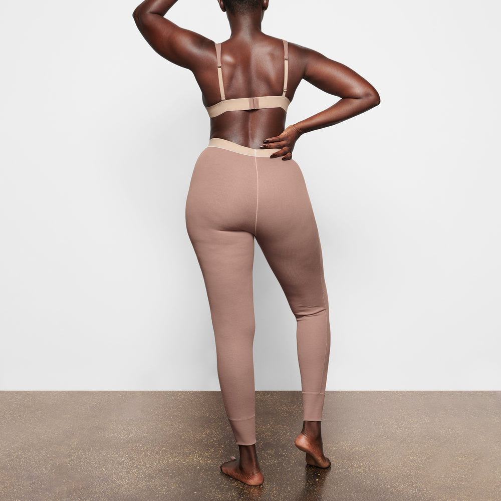 Skims COTTON RIB Leggings Bruin | EMZ-038529