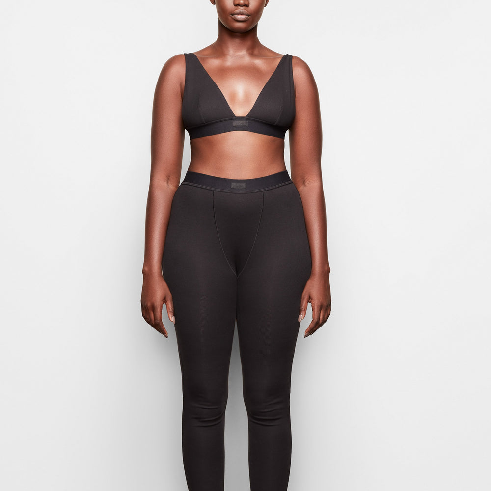 Skims COTTON RIB Leggings Zwart | VNH-609851