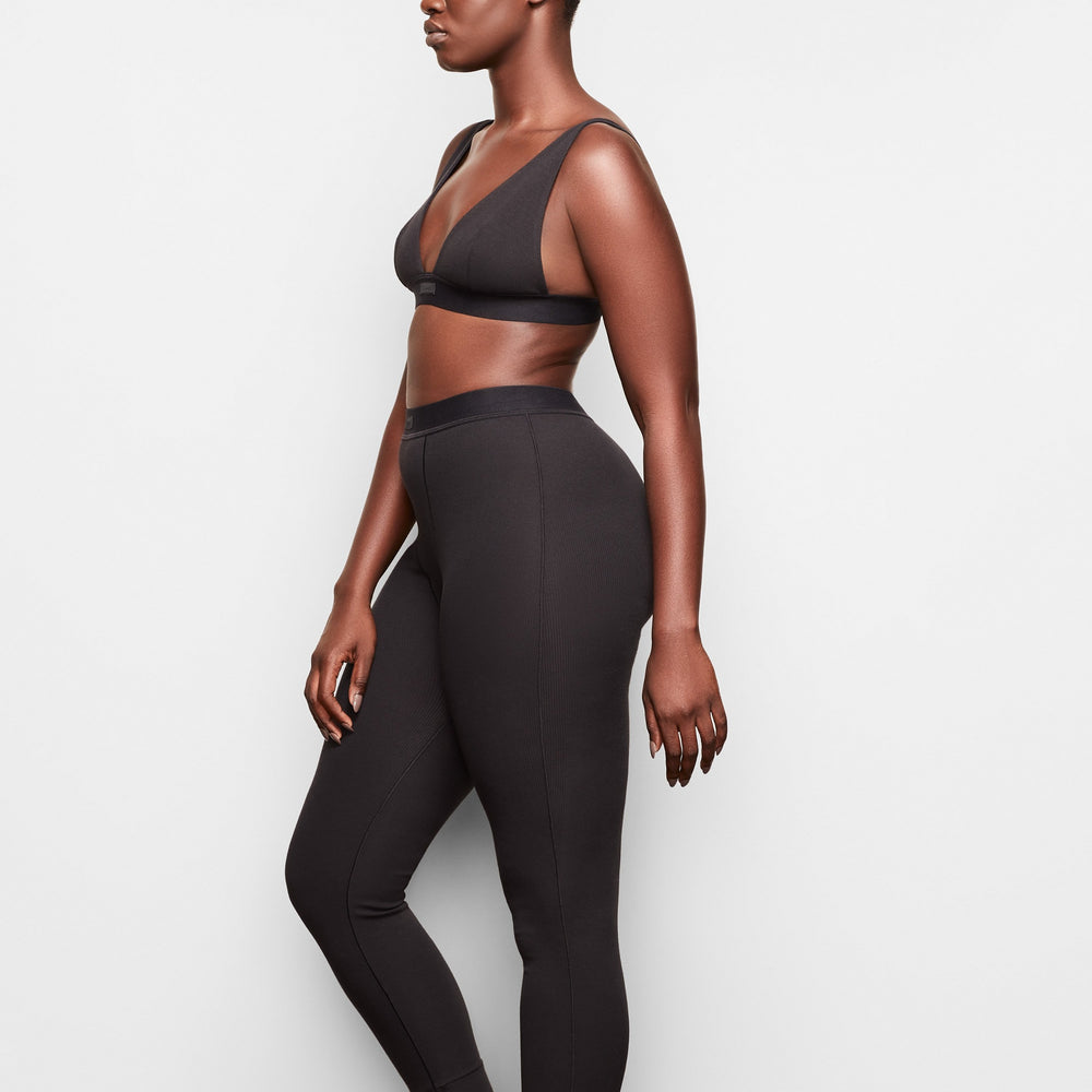Skims COTTON RIB Leggings Zwart | VNH-609851