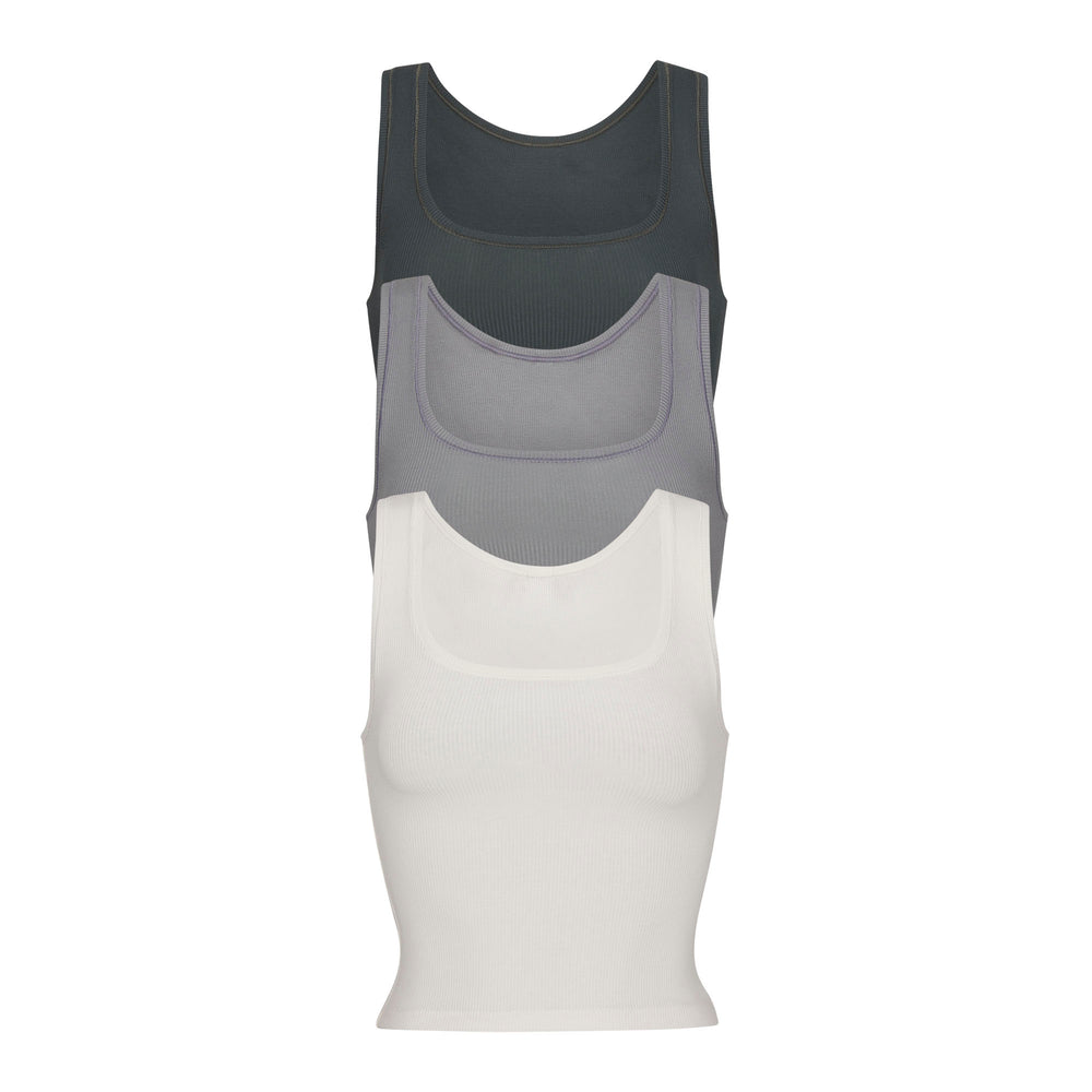 Skims COTTON RIB Pack Tank Diepgekleurd | KQU-869514