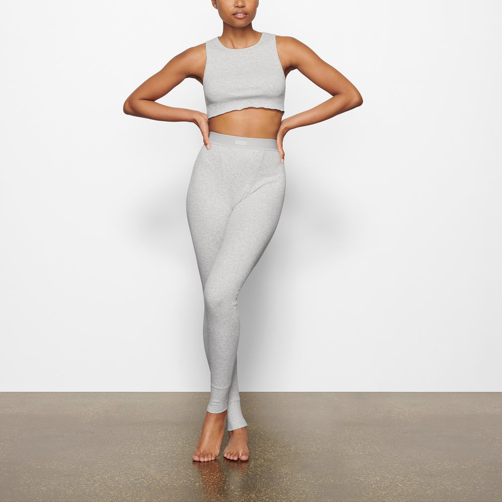 Skims COTTON RIB SUPER CROP Tank Lichtgrijs | UES-185463