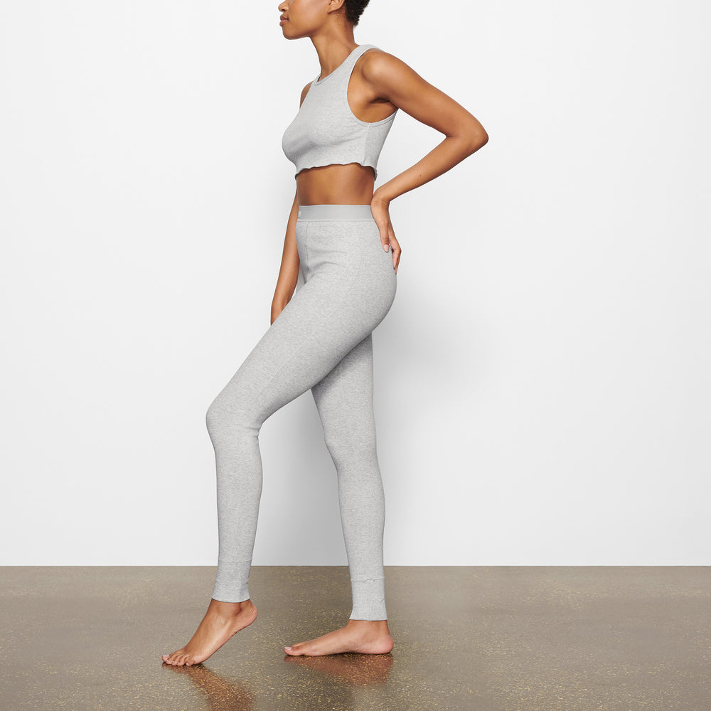 Skims COTTON RIB SUPER CROP Tank Lichtgrijs | UES-185463