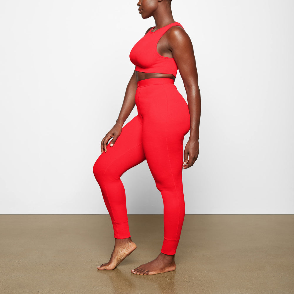 Skims COTTON RIB SUPER CROP Tank Rood | NUH-243568