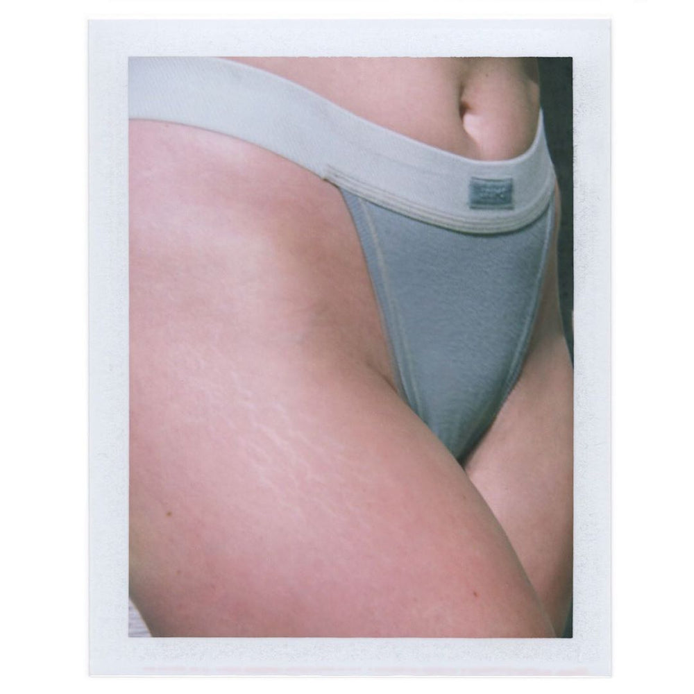 Skims COTTON RIB Thong Blauw | EIX-492385