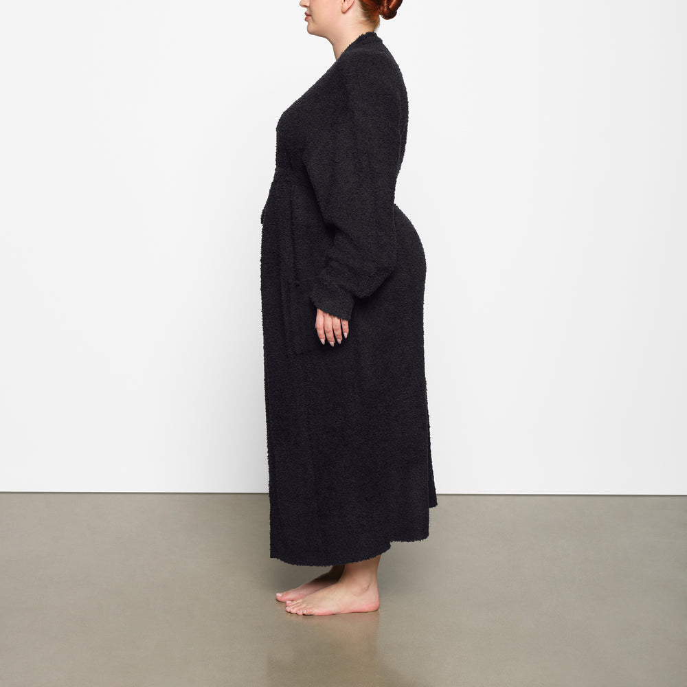 Skims COZY KNIT UNISEX Badjas Zwart | WSD-917584