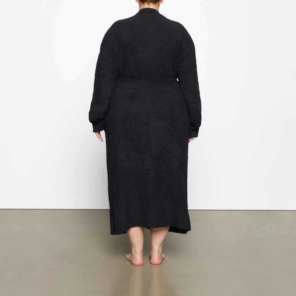 Skims COZY KNIT UNISEX Badjas Zwart | WSD-917584
