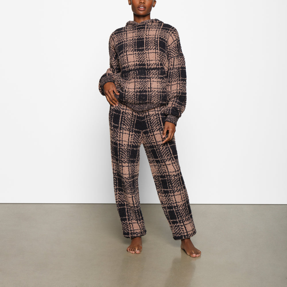 Skims COZY KNIT UNISEX Hoodie PLAID | HYE-741098