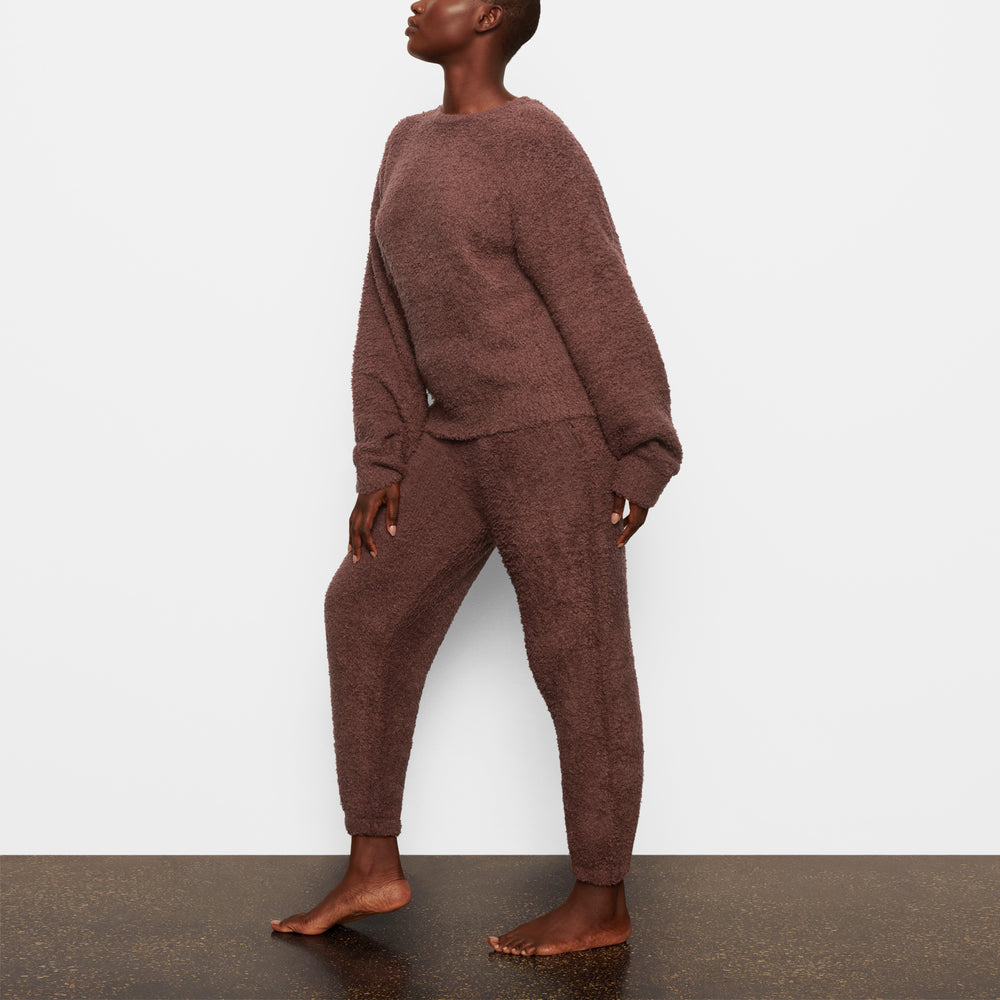 Skims COZY KNIT UNISEX Joggers Donkerrood | KJM-642870