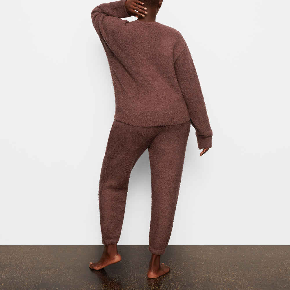 Skims COZY KNIT UNISEX Joggers Donkerrood | KJM-642870