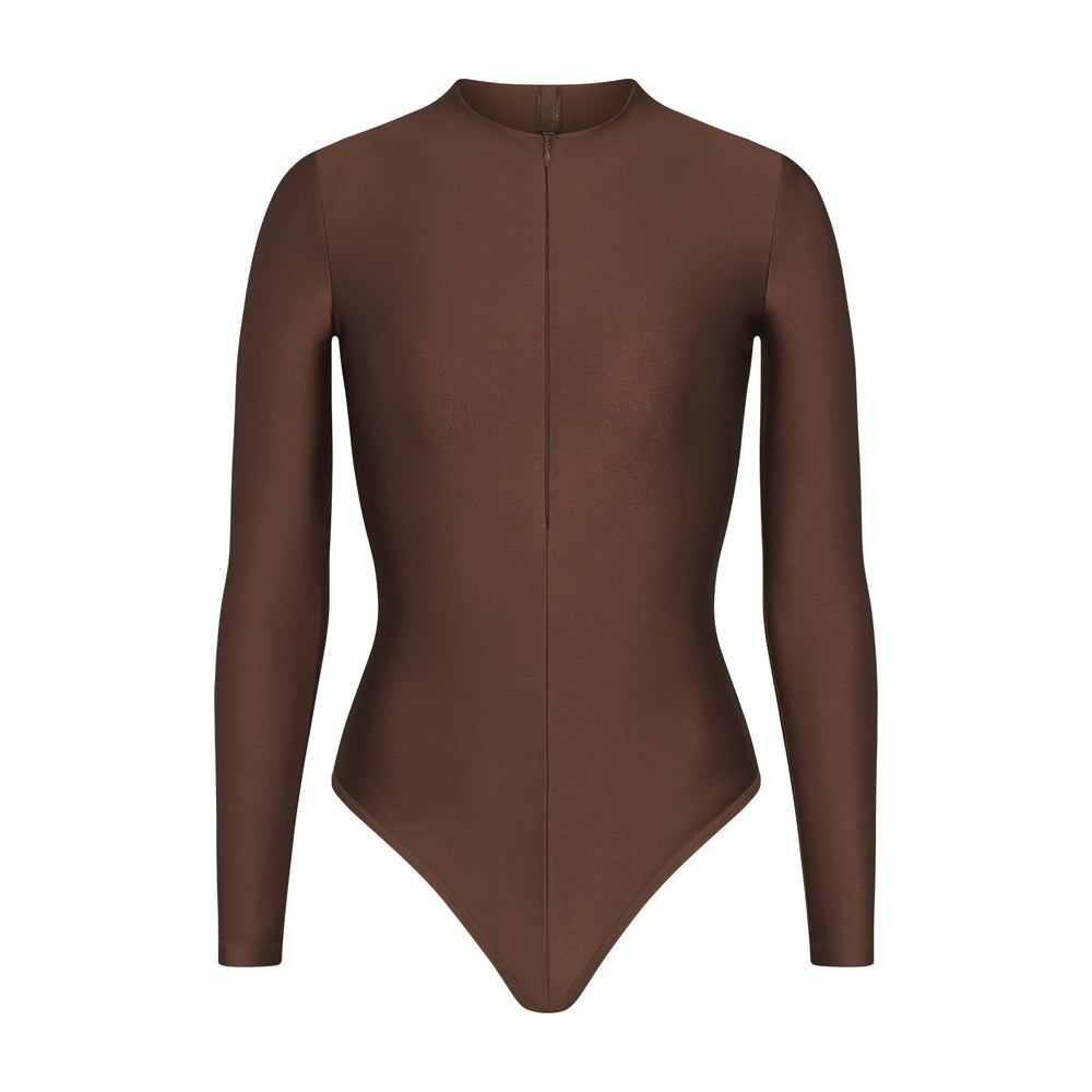 Skims DISCO Long Sleeve Bodysuit Chocola | BJN-876203