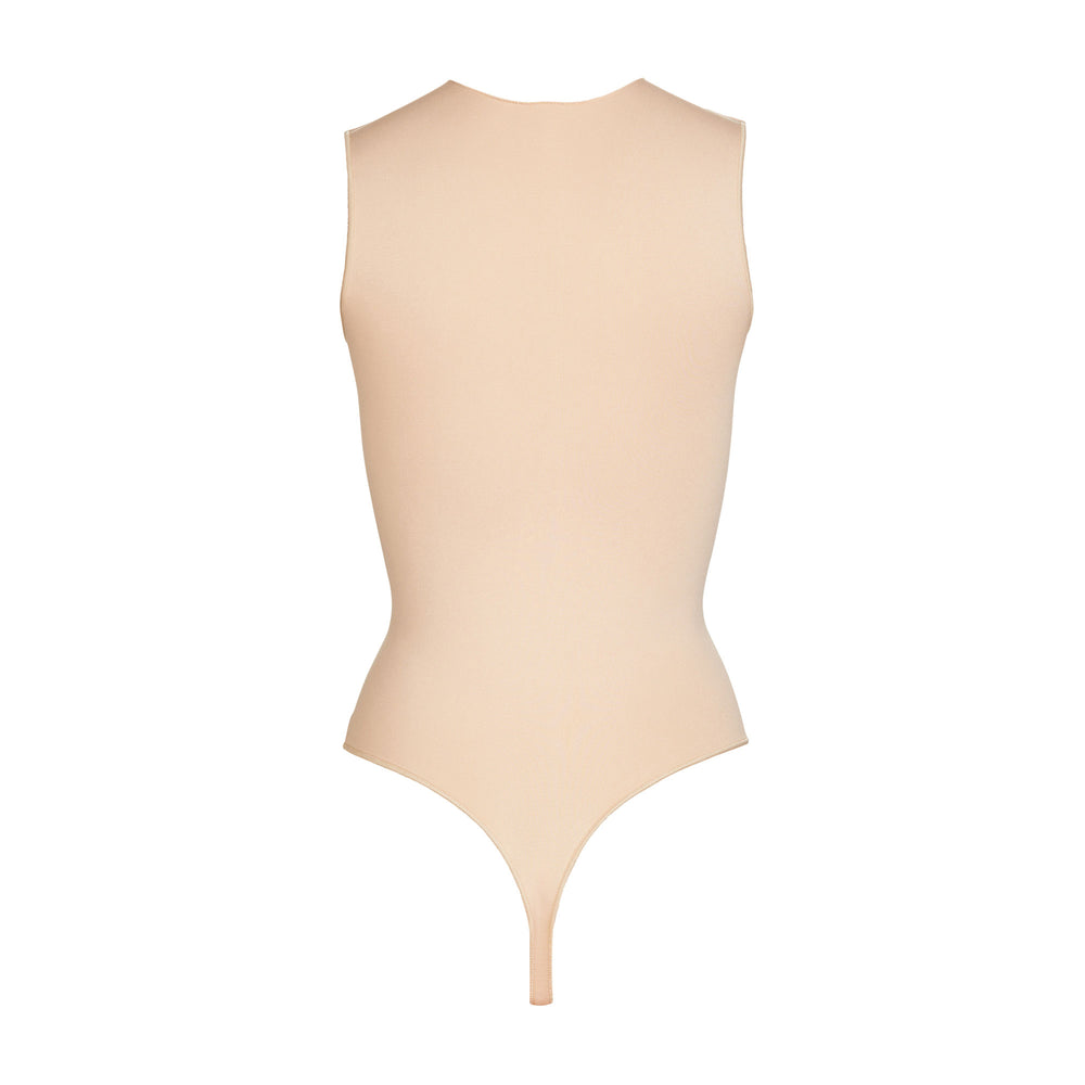 Skims ESSENTIAL CREW NECK Sleeveless Bodysuit Bruin Grijs | KSV-039268