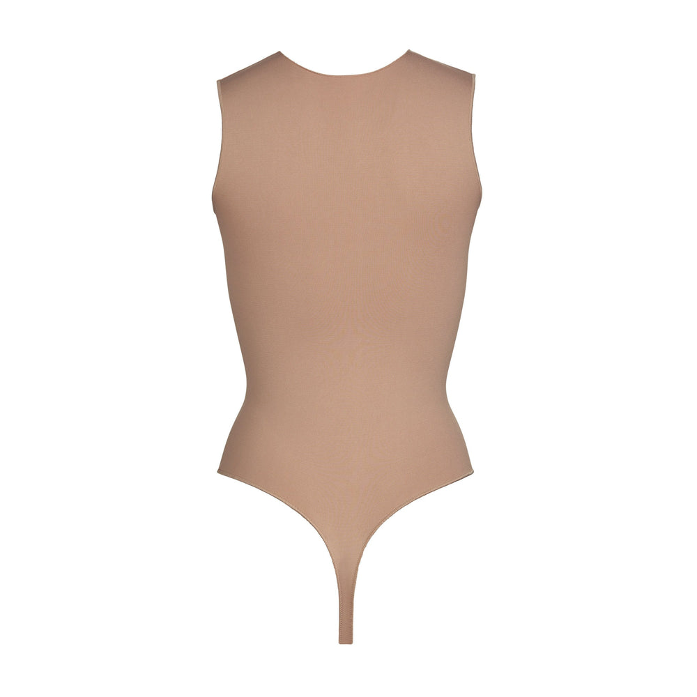 Skims ESSENTIAL CREW NECK Sleeveless Bodysuit Abrikoos | YBL-072319