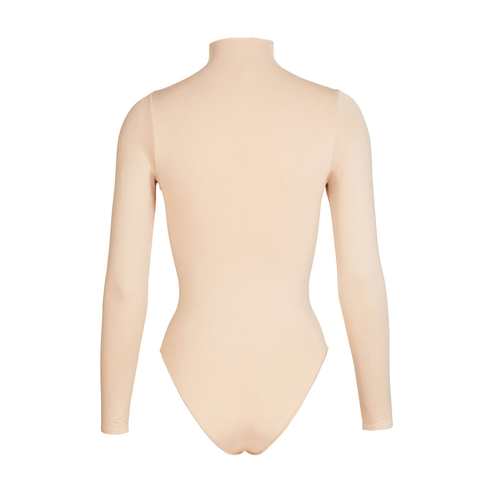 Skims ESSENTIAL MOCK NECK Long Sleeve Bodysuit Bruin Grijs | AKP-605487