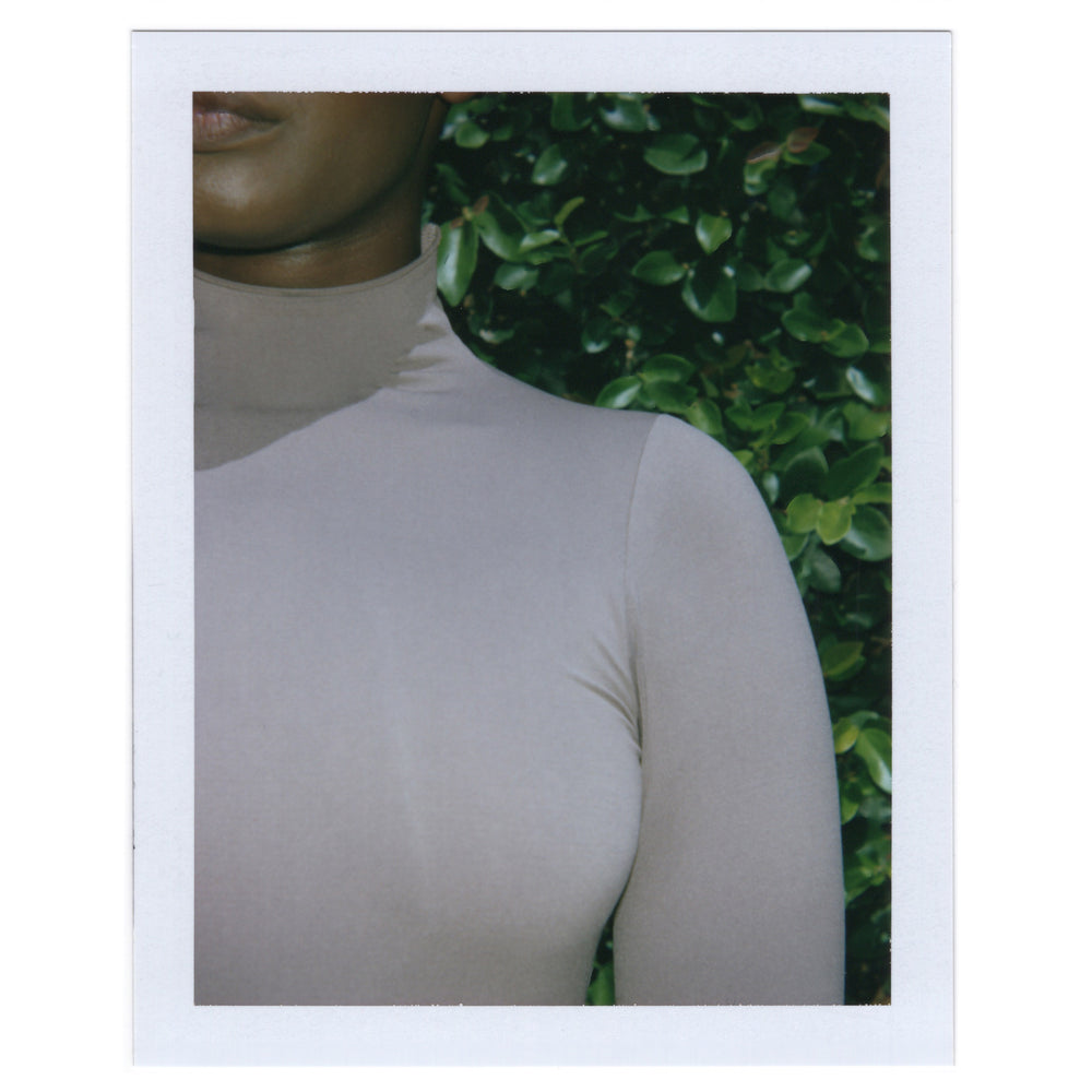 Skims ESSENTIAL MOCK NECK Long Sleeve Bodysuit Koffie | QXM-934025