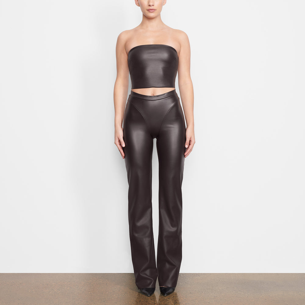 Skims FAUX LEATHER BOOT CUT Broek Zwart | OMW-826947