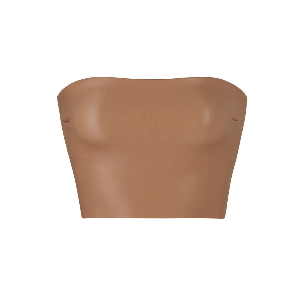 Skims FAUX LEATHER Bandeau Top Abrikoos | ENP-759813