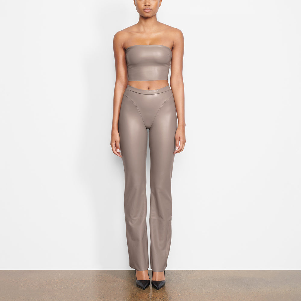 Skims FAUX LEATHER Bandeau Top Zilver | RCN-518043
