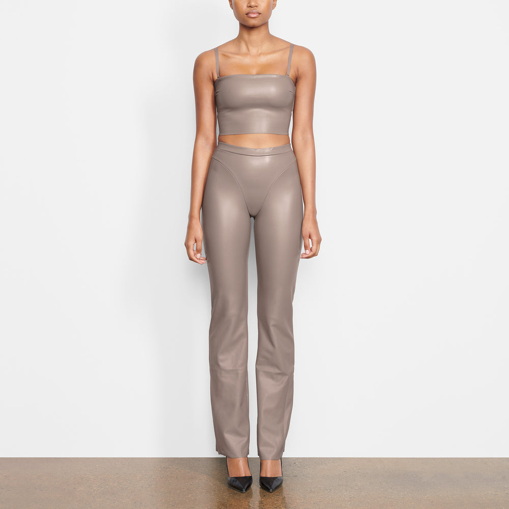 Skims FAUX LEATHER Bandeau Top Zilver | RCN-518043