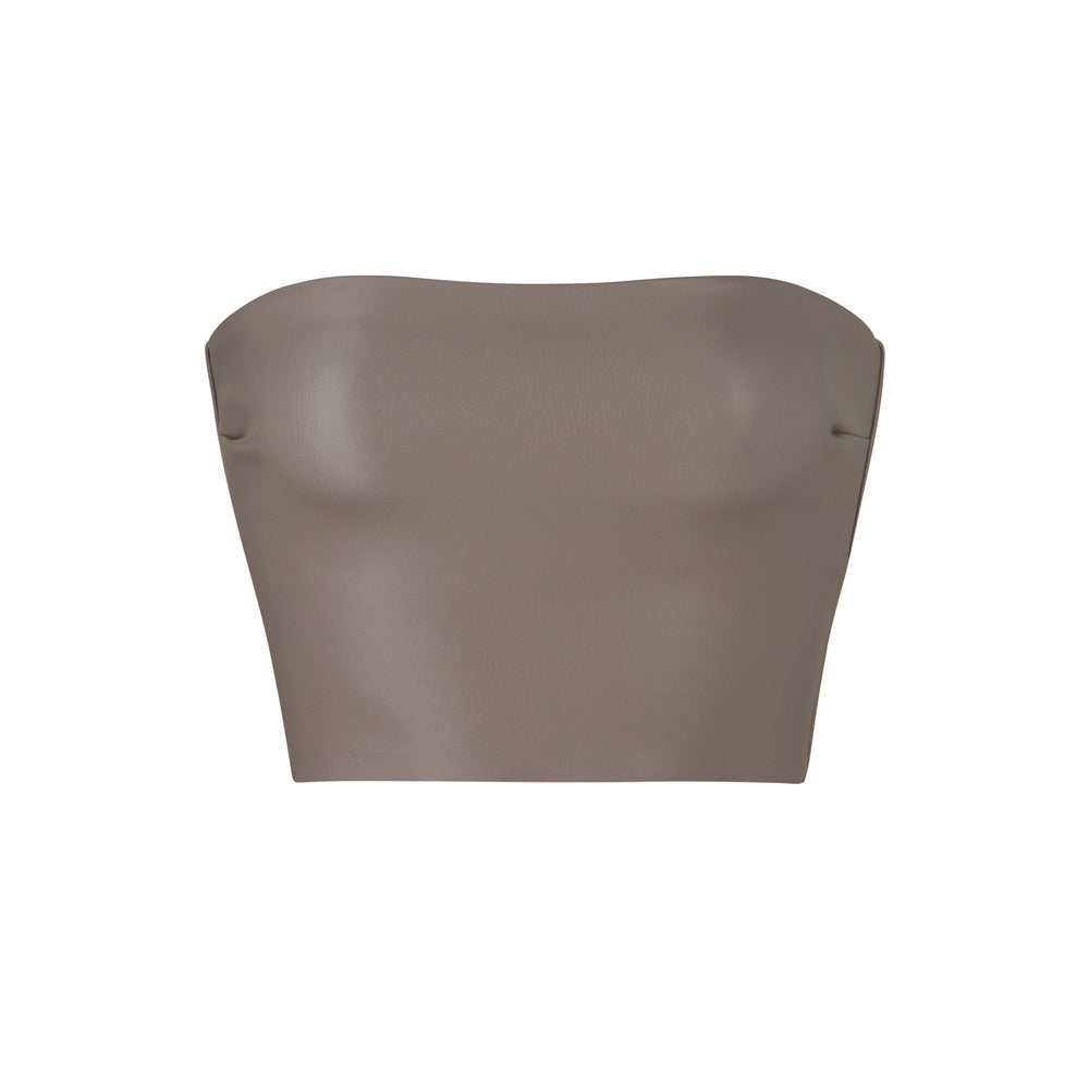 Skims FAUX LEATHER Bandeau Top Zilver | RCN-518043