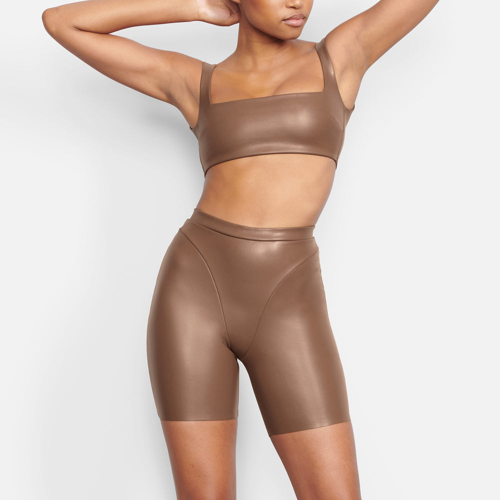 Skims FAUX LEATHER Bralette Bruin | WGZ-296481