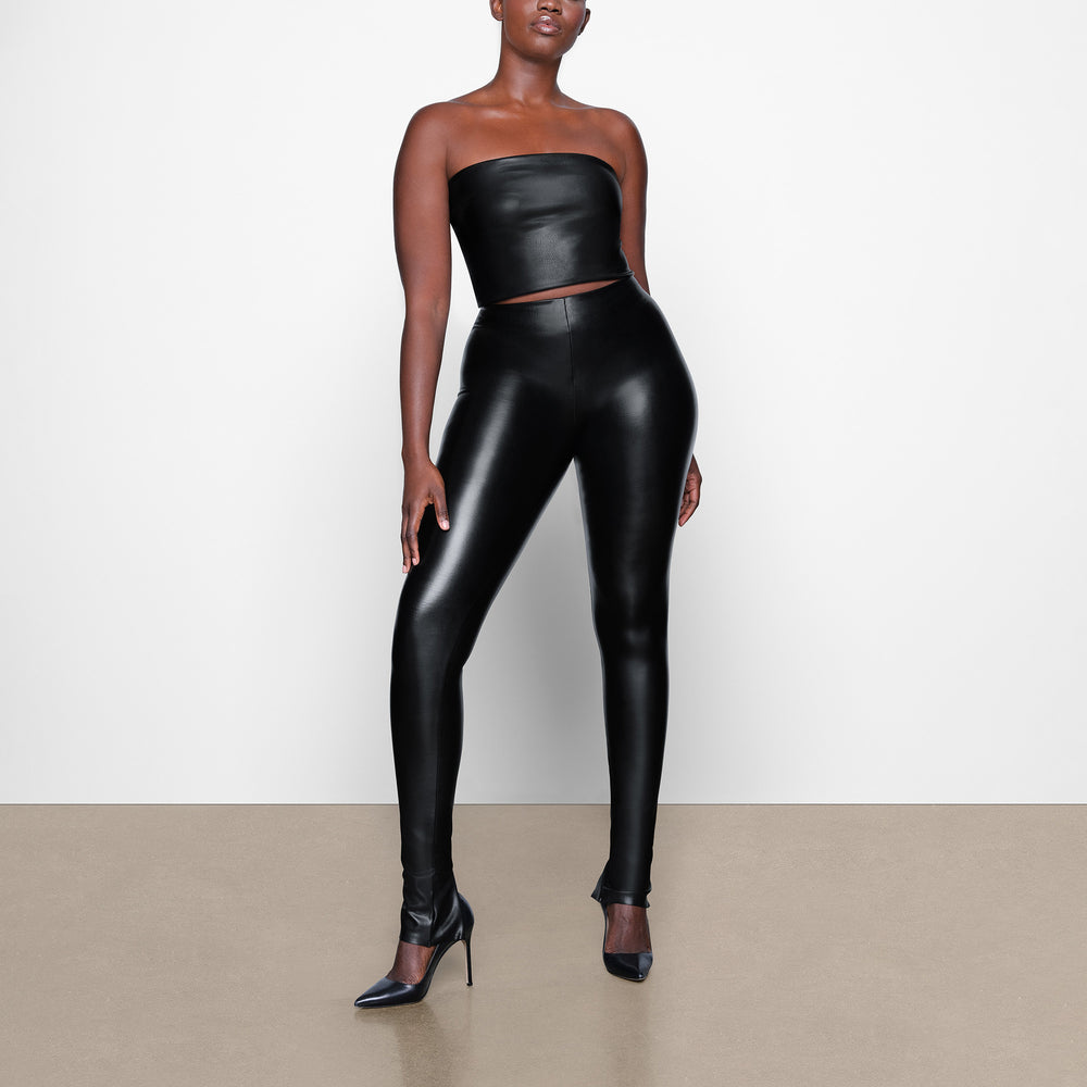 Skims FAUX LEATHER Leggings Zwart | TCJ-568301
