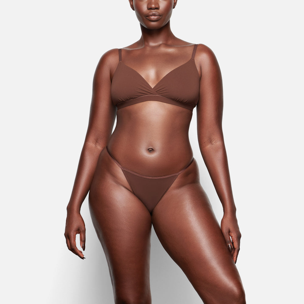 Skims FITS EVERYBODY CHEEKY STRING Bikini Chocola | KNQ-956834