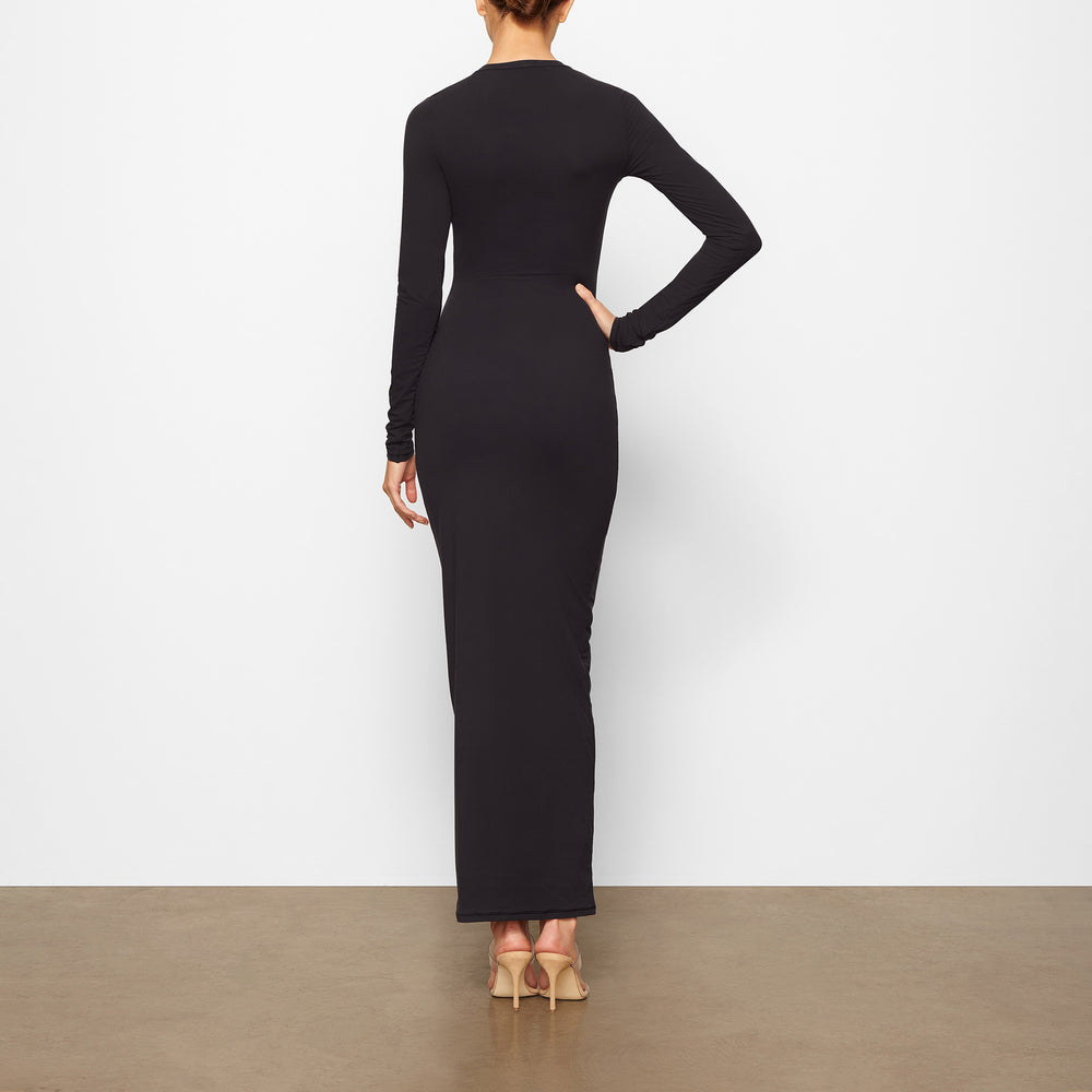 Skims FITS EVERYBODY CREW NECK LONG SLEEVE Dress Zwart | OHR-879023