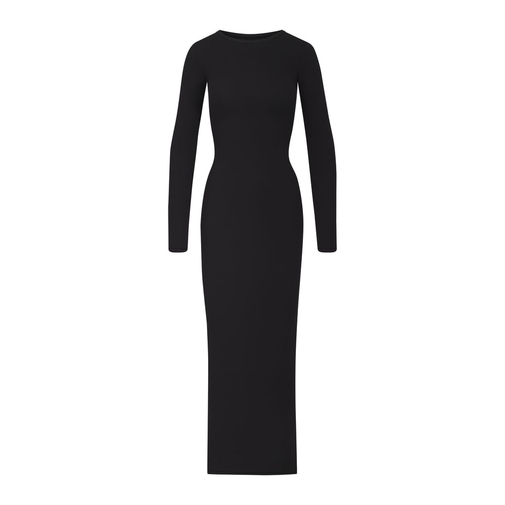 Skims FITS EVERYBODY CREW NECK LONG SLEEVE Dress Zwart | OHR-879023