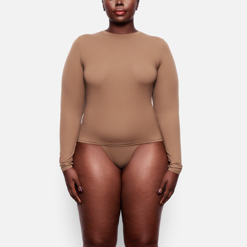 Skims FITS EVERYBODY LONG SLEEVE T-shirt Abrikoos | LYS-723481