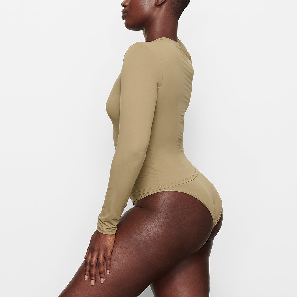 Skims FITS EVERYBODY LONG SLEEVE T-shirt Khaki | MEW-319482