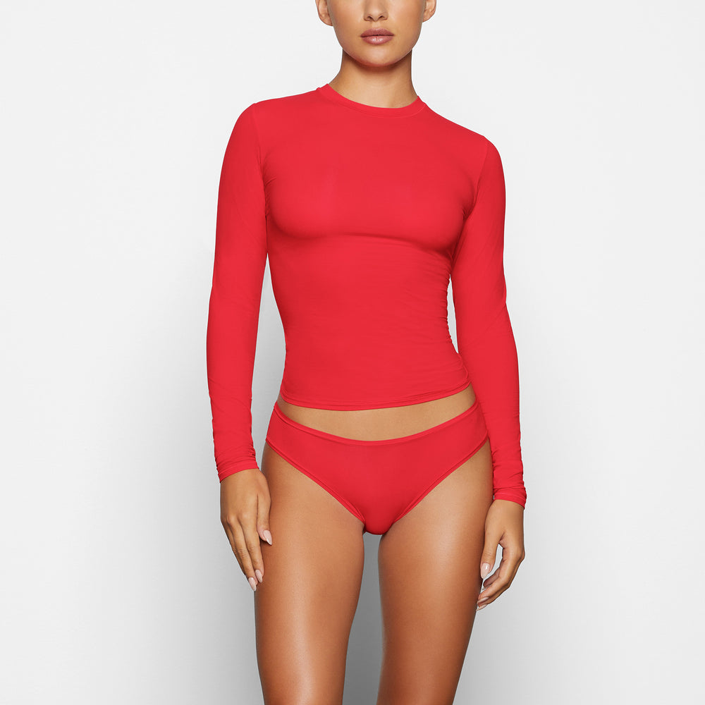Skims FITS EVERYBODY LONG SLEEVE T-shirt Rood | XCP-267485