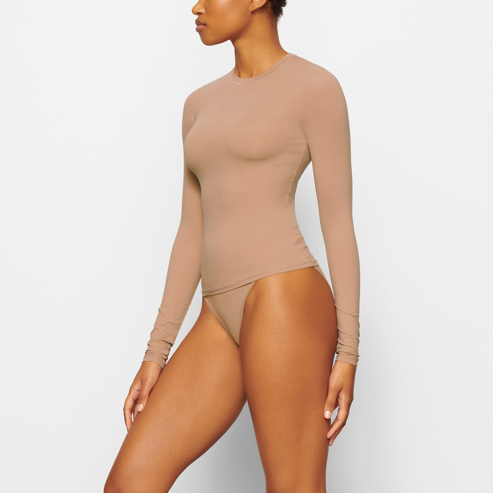 Skims FITS EVERYBODY LONG SLEEVE T-shirt Abrikoos | ZHE-976410
