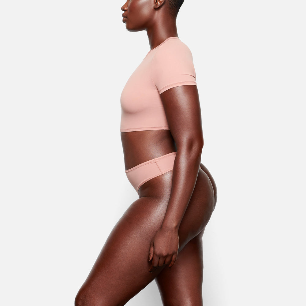 Skims FITS EVERYBODY SUPER CROPPED T-shirt Roze | TQB-248357