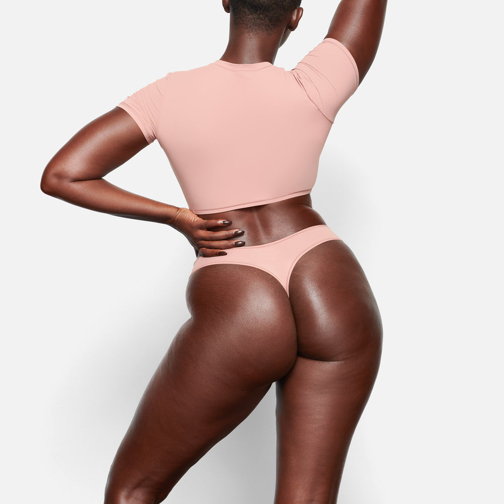 Skims FITS EVERYBODY SUPER CROPPED T-shirt Roze | TQB-248357