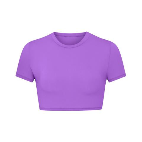 Skims FITS EVERYBODY SUPER CROPPED T-shirt Paars | TRV-092481