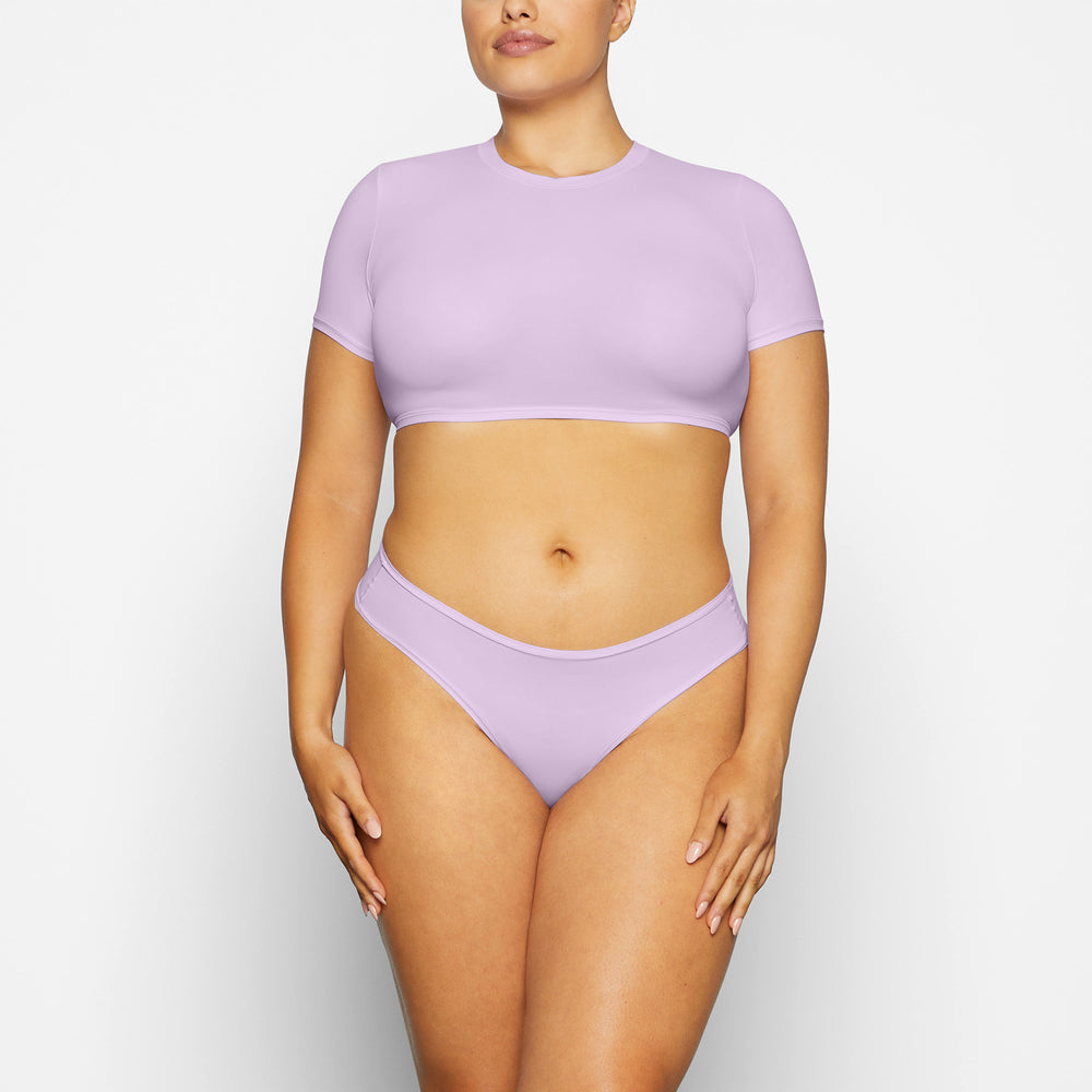 Skims FITS EVERYBODY SUPER CROPPED T-shirt Paars | ZRI-024765