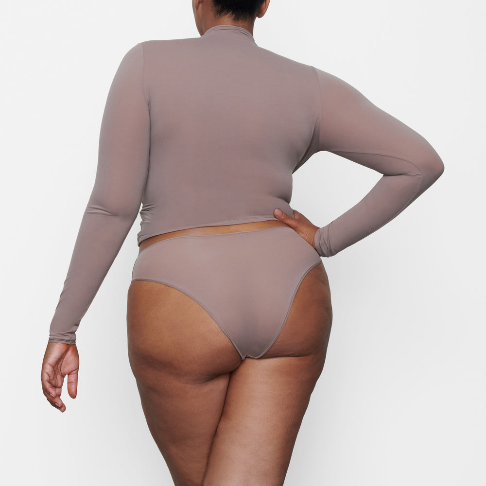 Skims FITS EVERYBODY TURTLENECK T-shirt Bruin | IFP-098514