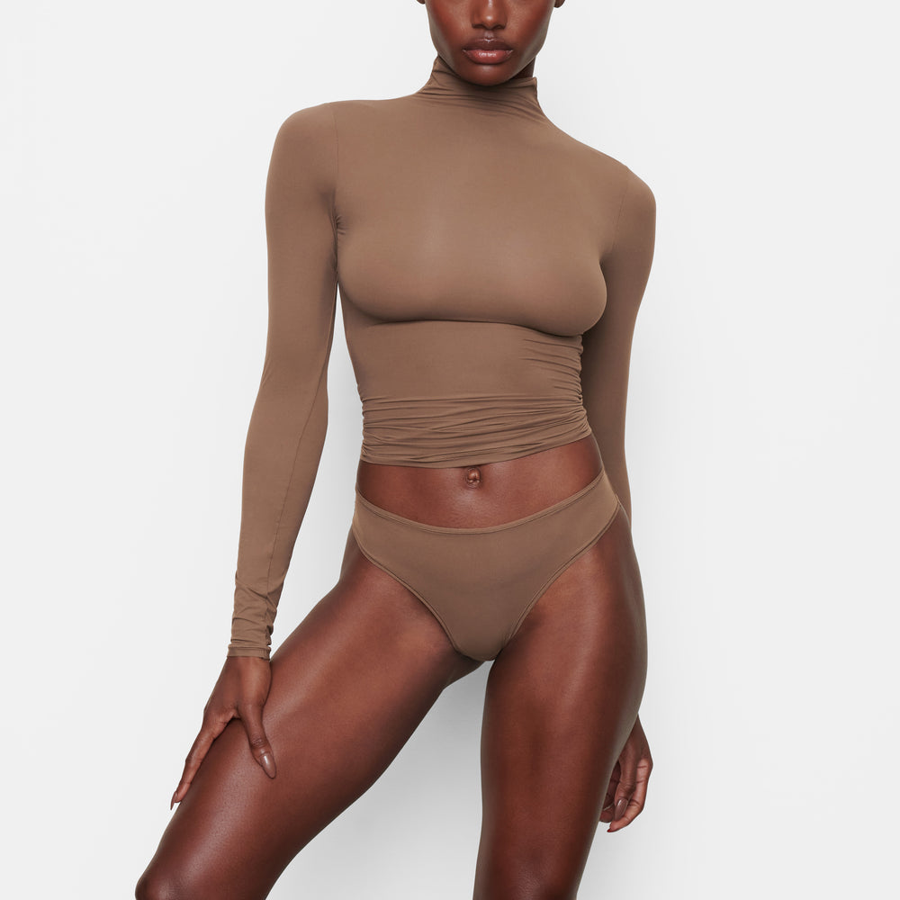 Skims FITS EVERYBODY TURTLENECK T-shirt Abrikoos | PQI-698701