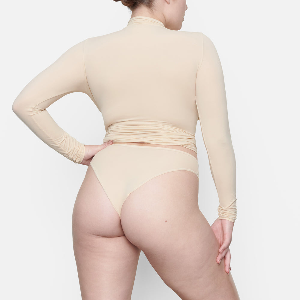 Skims FITS EVERYBODY TURTLENECK T-shirt Bruin | SHM-579341