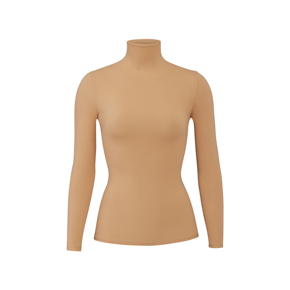 Skims FITS EVERYBODY TURTLENECK T-shirt Beige | UIX-301249