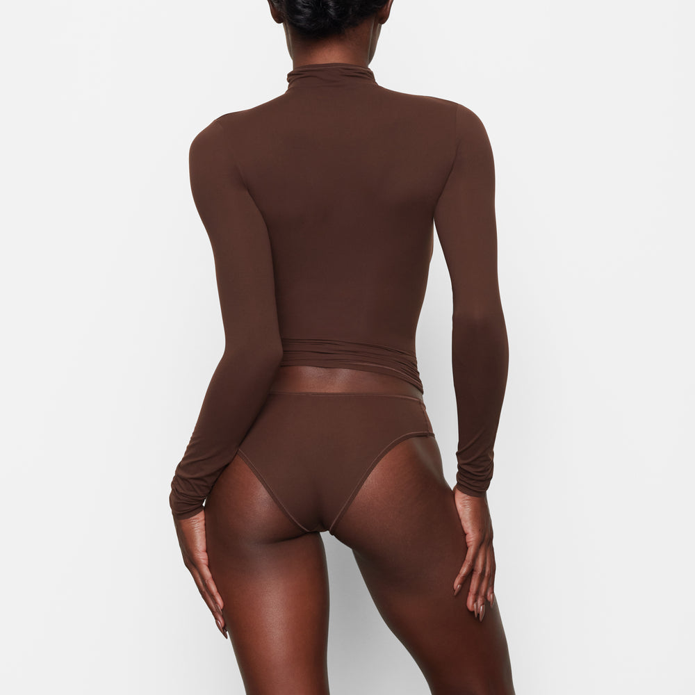 Skims FITS EVERYBODY TURTLENECK T-shirt Chocola | UNZ-940836