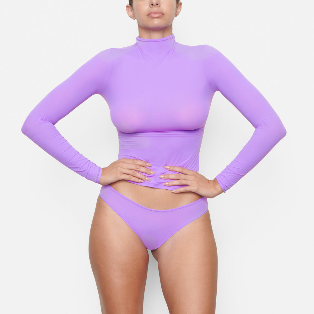 Skims FITS EVERYBODY TURTLENECK T-shirt Paars | YWS-172983