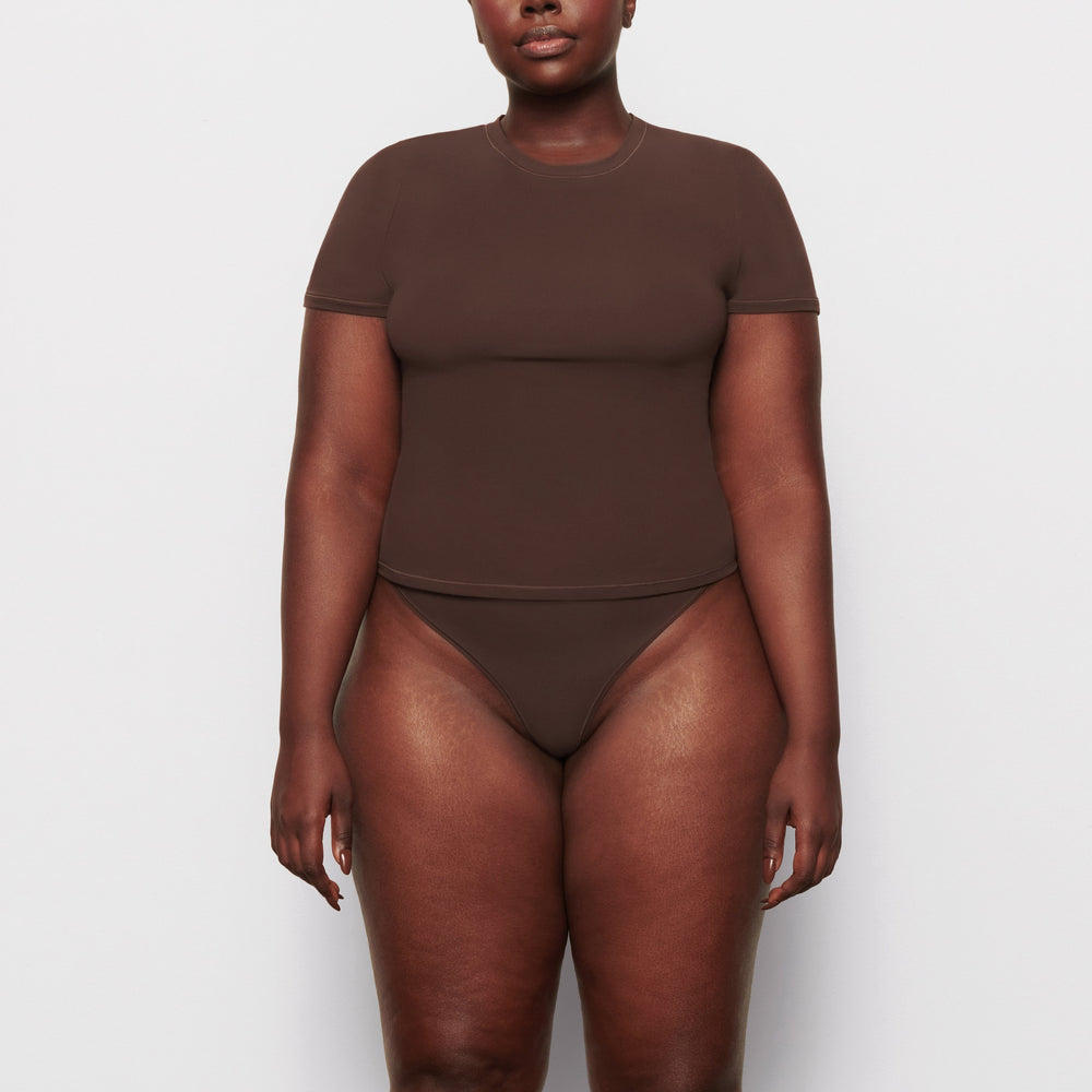 Skims FITS EVERYBODY T-shirt Chocola | CBU-413865