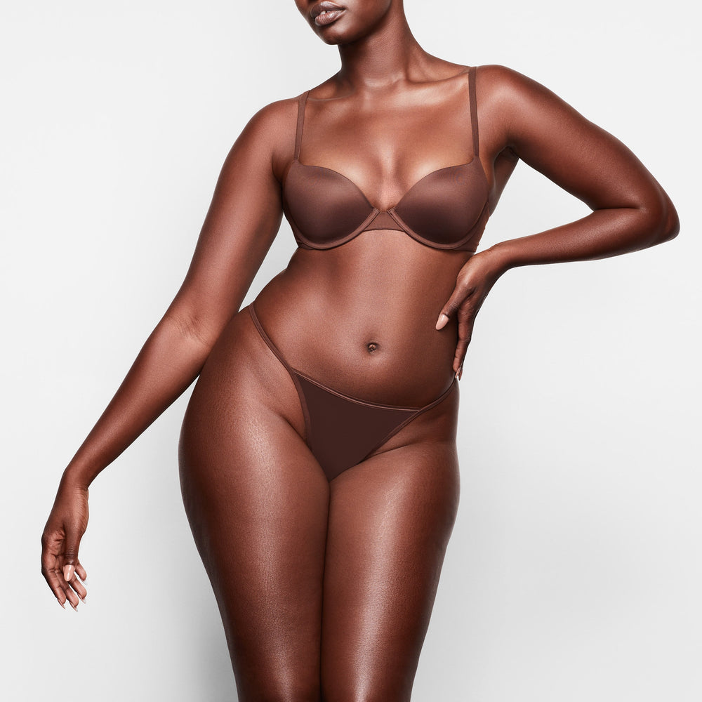Skims FITS EVERYBODY T-shirt Push Up Bra Chocola | PXF-932065