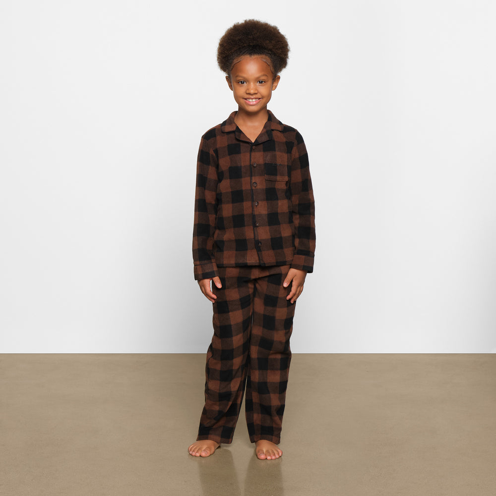 Skims FLEECE SLEEP SET Kinderen Bruin | ELM-142586