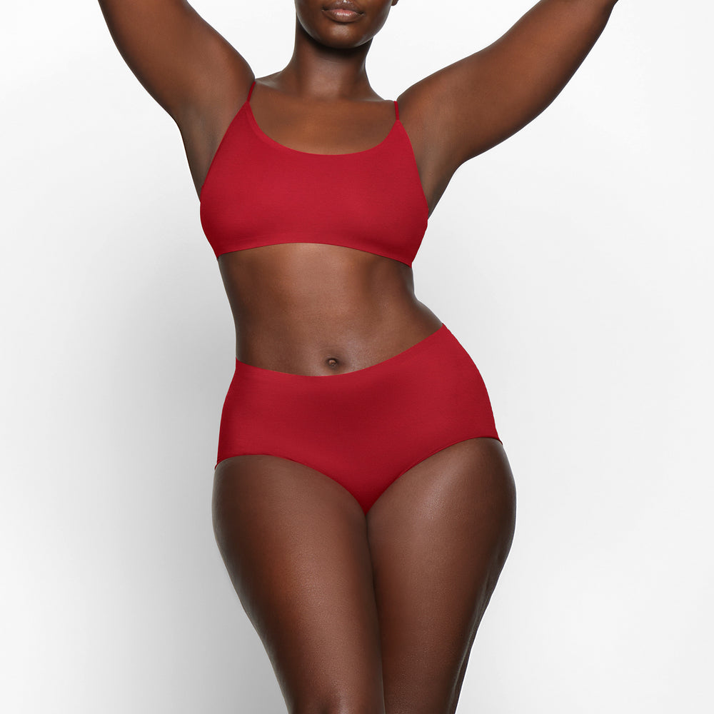 Skims FREE CUT Boy Short Donkerrood | TWF-452169
