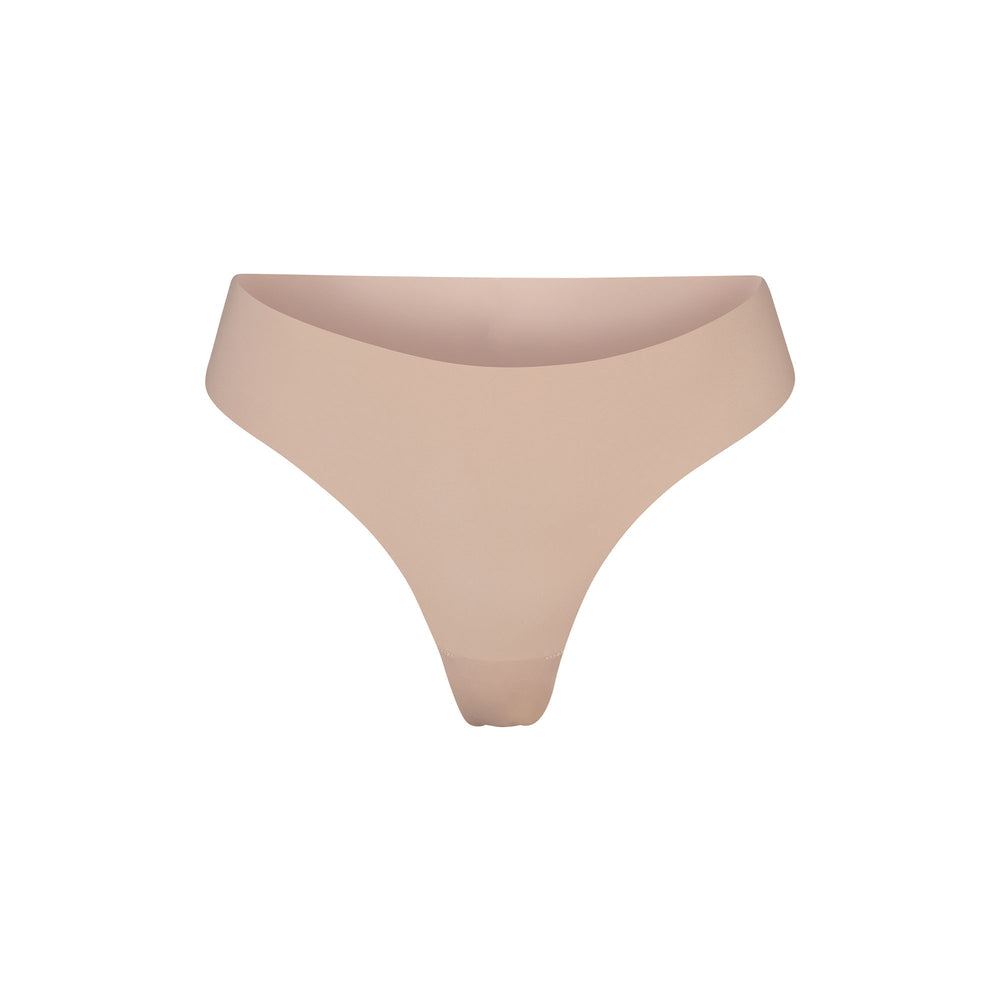 Skims FREE CUT MID WAIST Thong Beige | WHT-254673