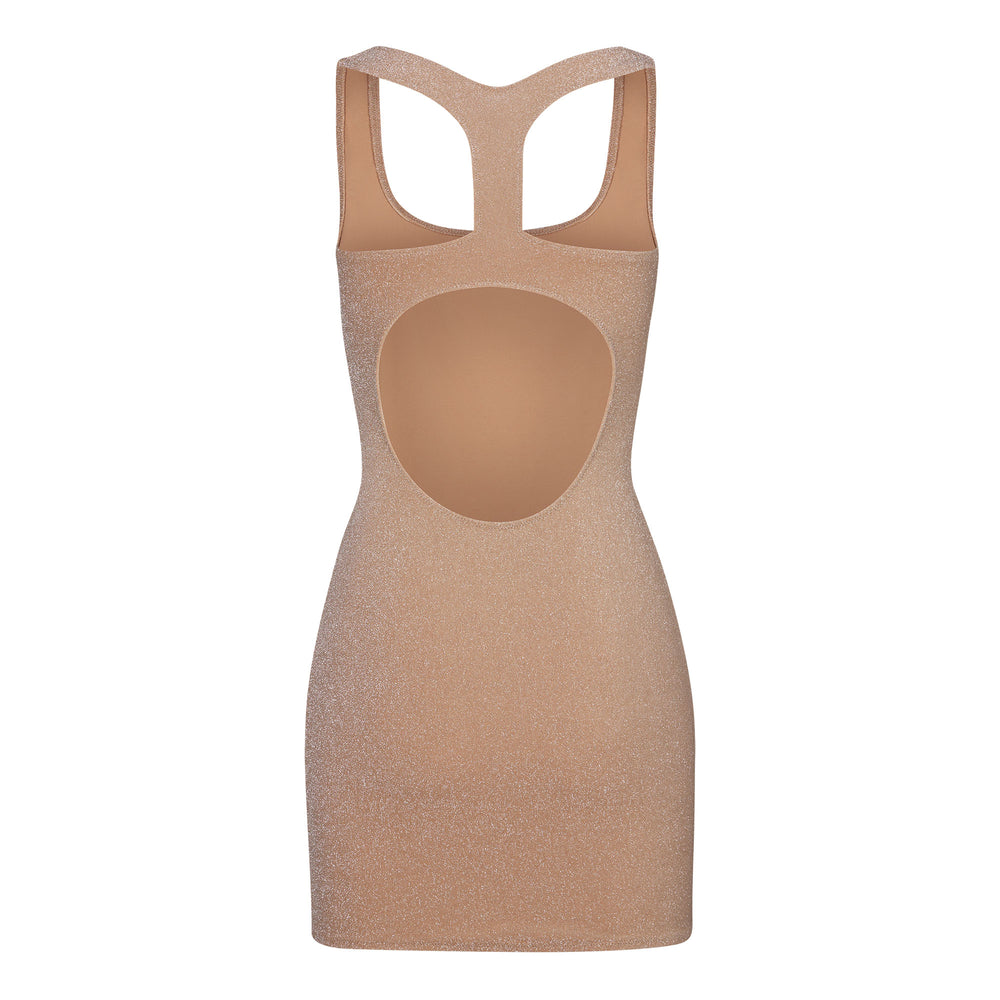 Skims GLITTER SWIM METALLIC Dress Abrikoos | QBK-457260
